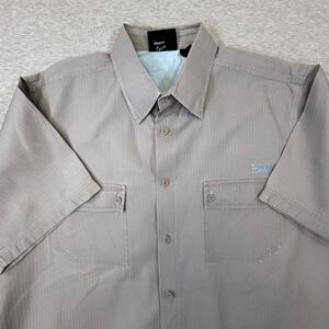 Genuine Dickies Mens XL Gray Short Sleeve Button Down Work Shirt 5028-CGREYXL
